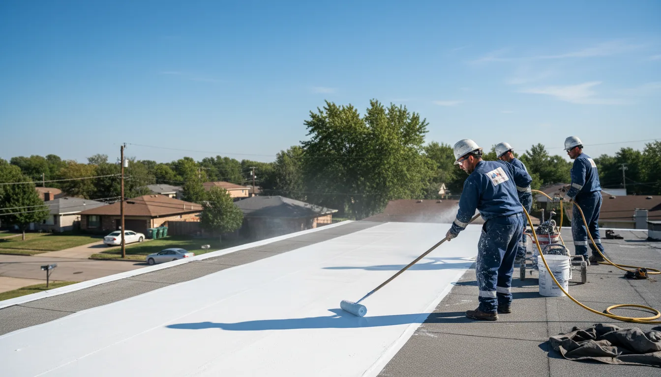 Commercial roof coating in Hanover, IL near me